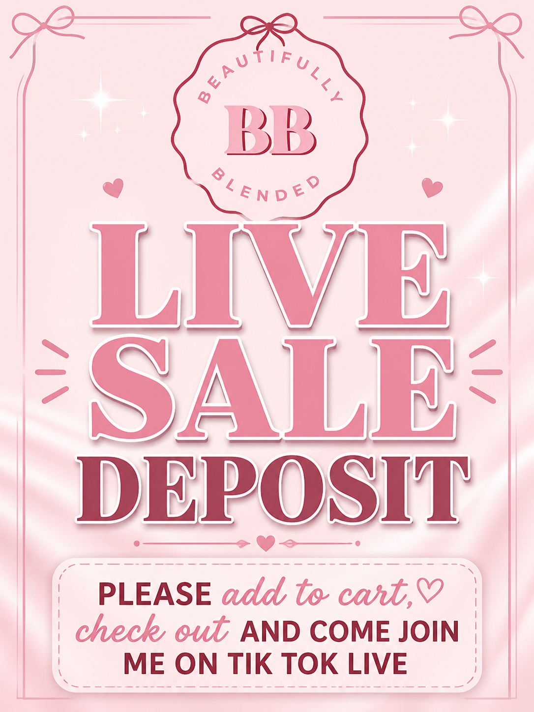 LIVE SALE DEPOSIT