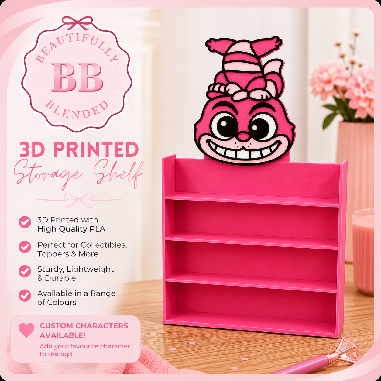 Pink cat stand