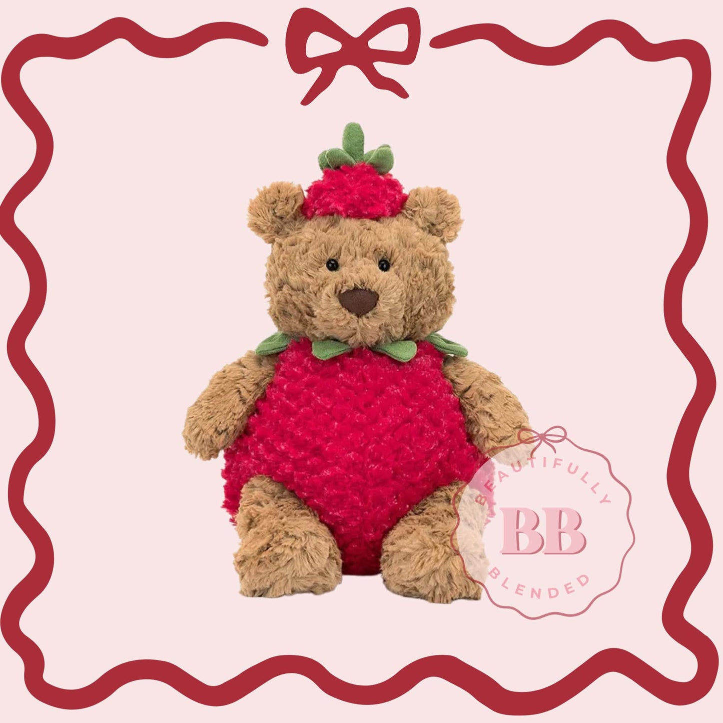STRAWBERRY BEAR PLUSHIE- 2 WEEK WAIT