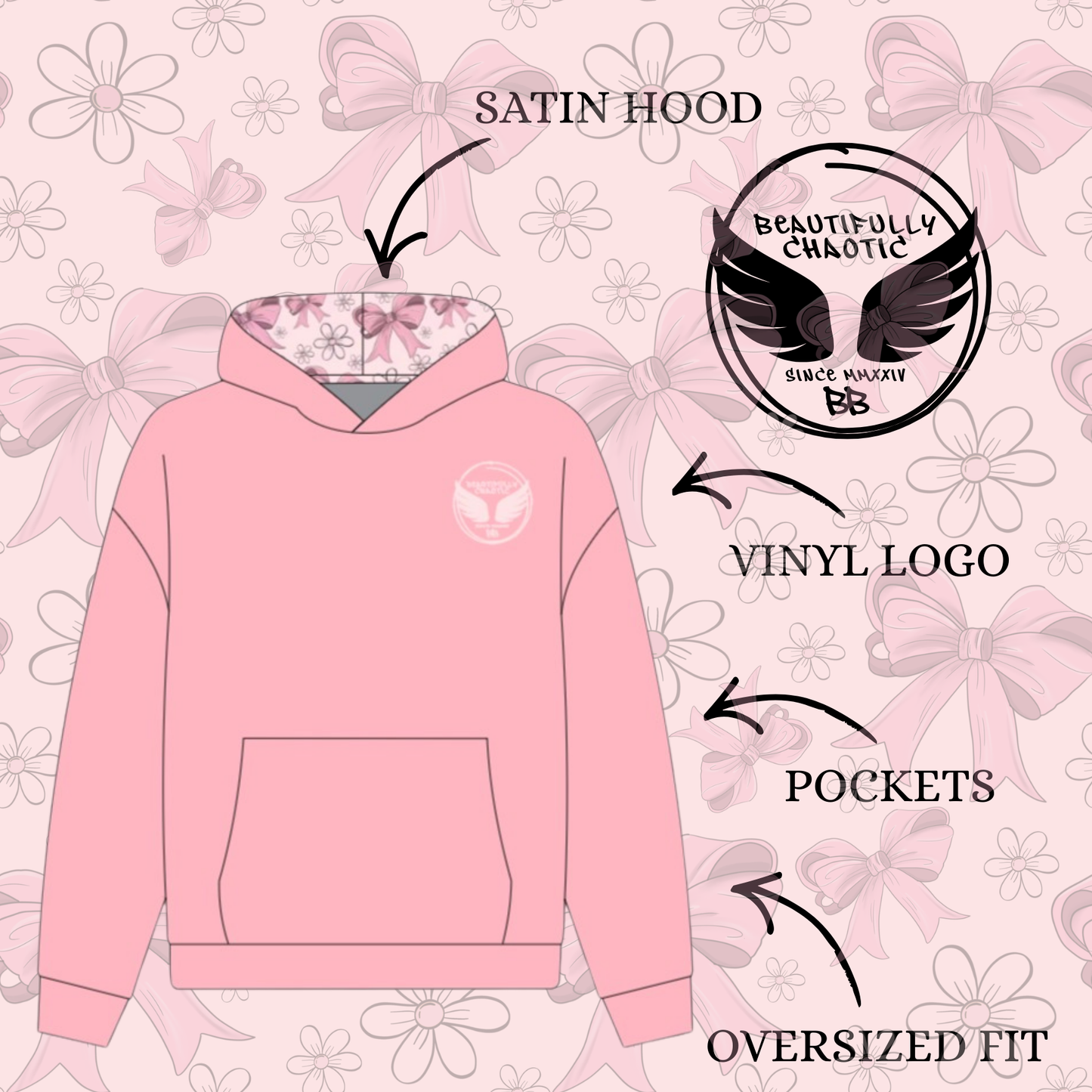 BB BOW HOODED JUMPER- PRESALE 6 WEEKS