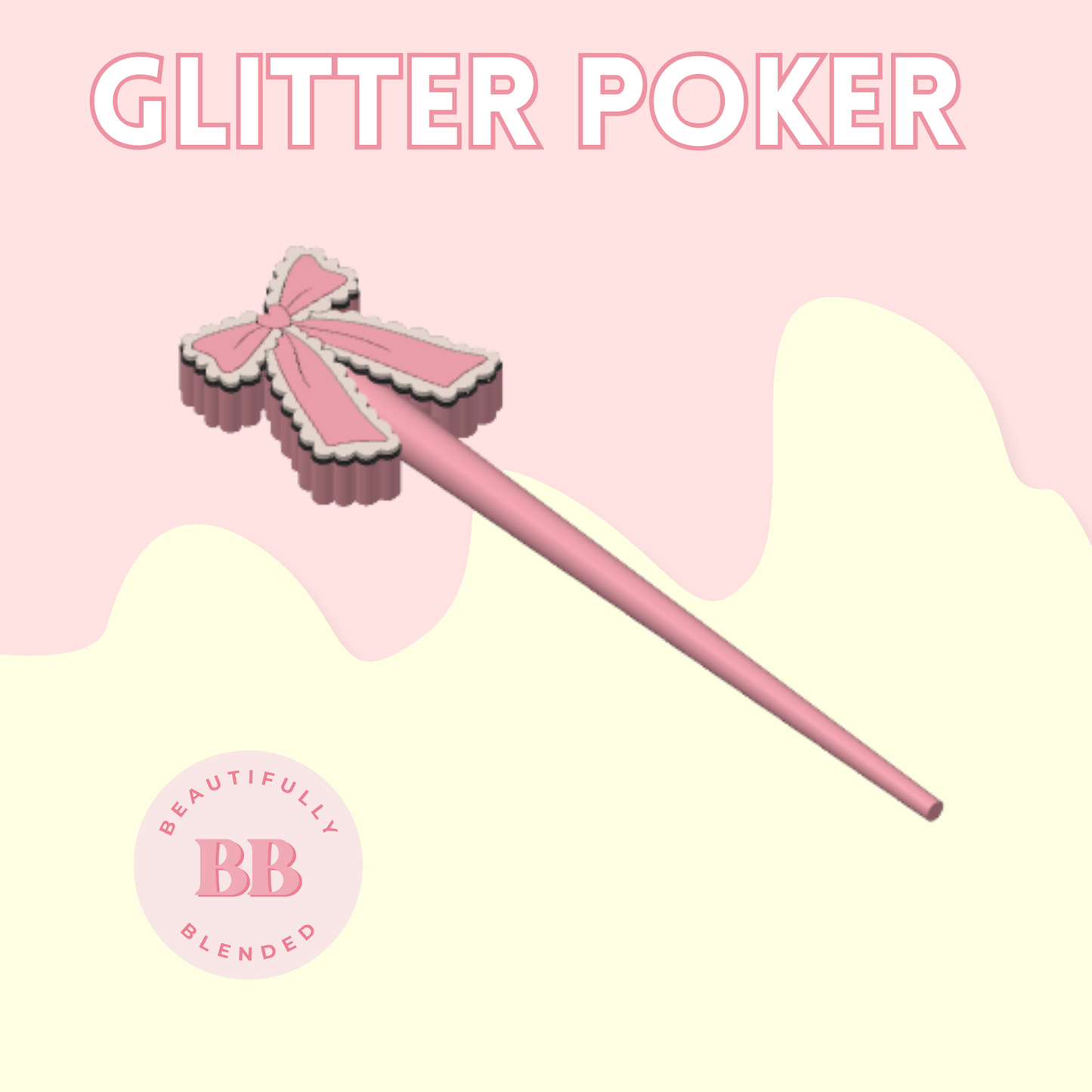 RUFFLE BOW GLITTER POKER SINGLE