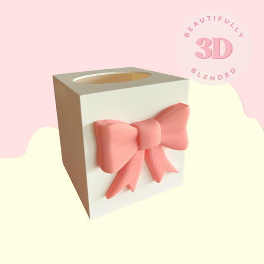 BOW TISSUE BOX COVER