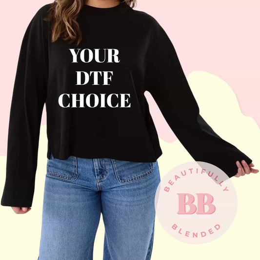 BLACK LONG SLEEVE BOYFRIEND TEE